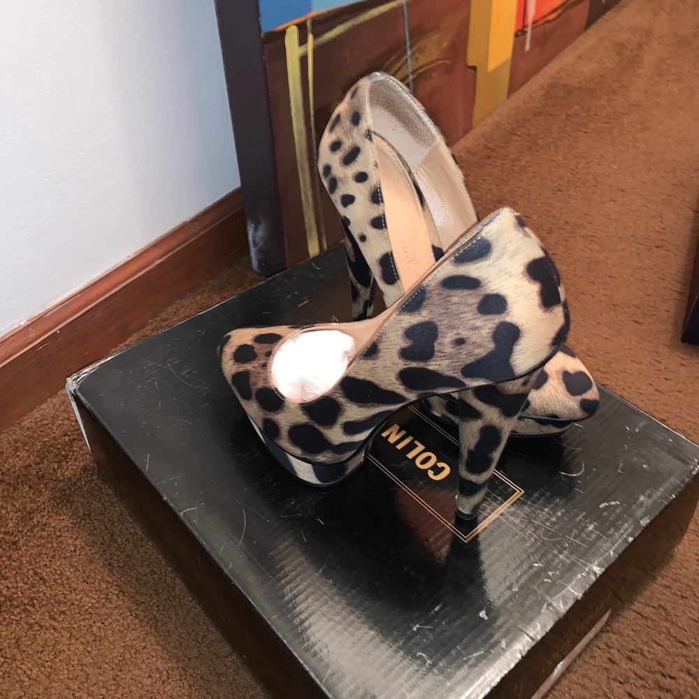 Leopard Print Platform Heels - image 3